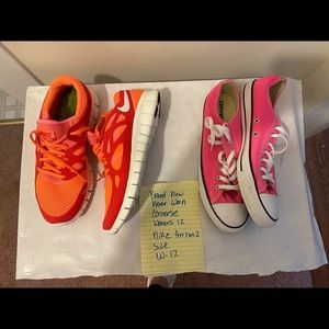 Nike and converse shoes